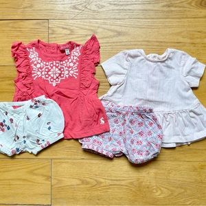 2 Piece Summer Outfits by Joules 0-3mo EUC/NWOT